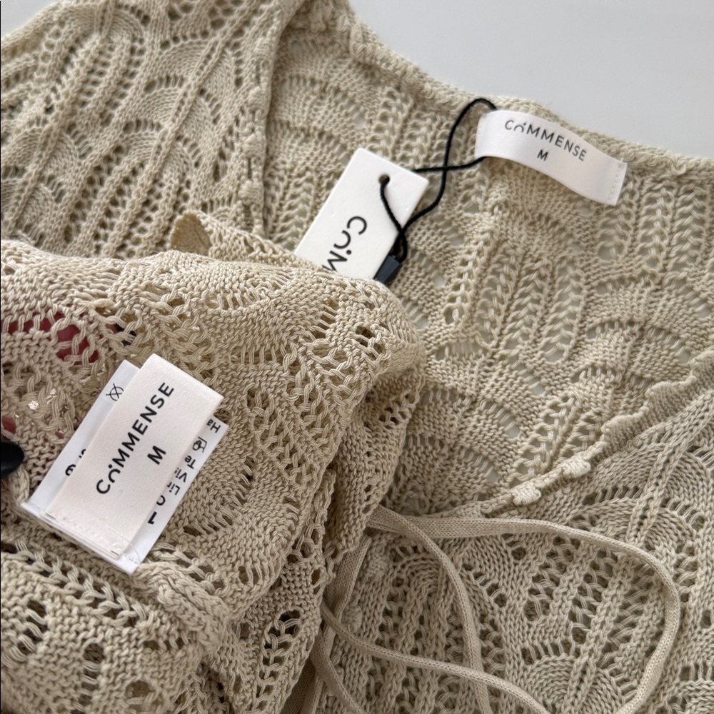 NWT COMMENSE Crochet Knit Set Linen Blend Festival Size Medium - Picture 8 of 8